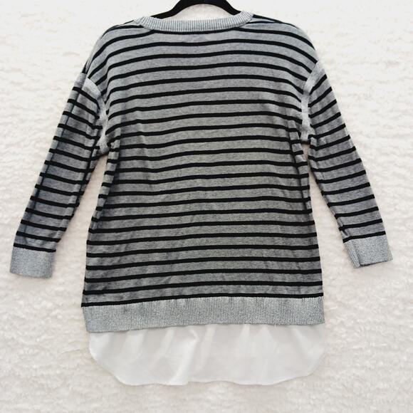 Sweater Women Size M Chiffon Hem Metallic Whimsycore Officecore Calvin Klein - Picture 2 of 16